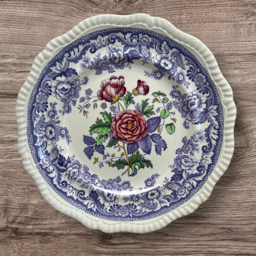 Vintage Spode Copeland Mayflower England Large Floral Decorative Dinner Plate
